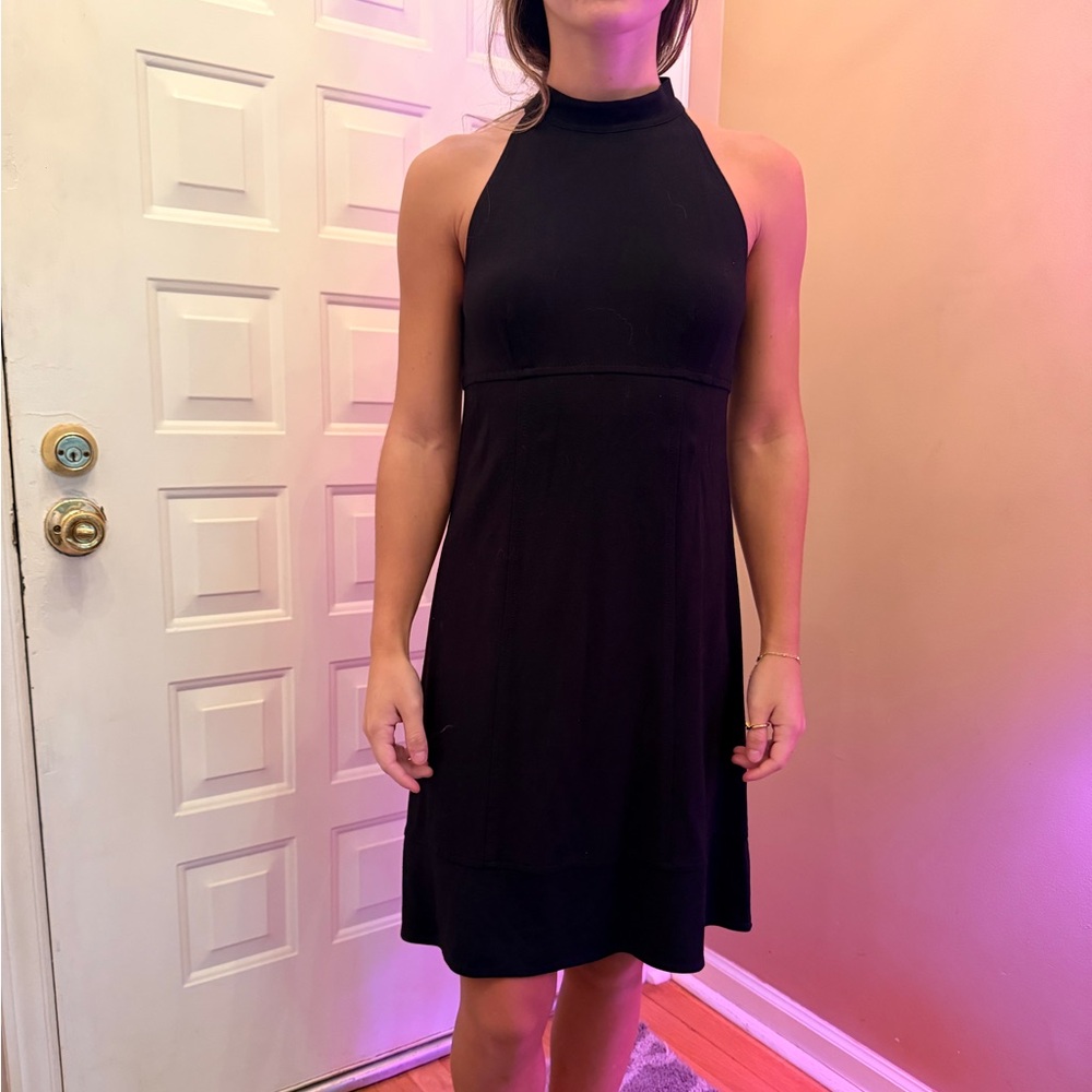 Max Edition Black Halter Dress